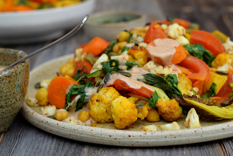 Karola's Kitchen - Warme bloemkoolsalade met amandelsausje